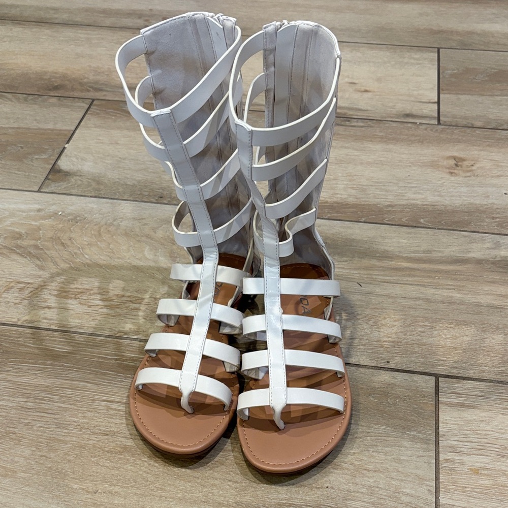Soda White Strappy Gladiator Sandals